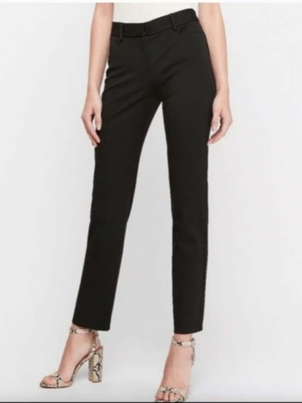 Express Women’s Columnist Black Dress Pants Size 12 Long Mid Rise Ankle pants
